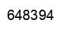 Number 648394 black image