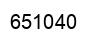 Number 651040 black image