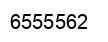 Number 6555562 black image