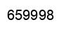 Number 659998 black image