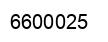 Number 6600025 black image