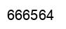 Number 666564 black image