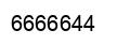 Number 6666644 black image