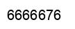 Número 6666676 imagen negro