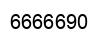 Number 6666690 black image