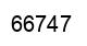 Number 66747 black image