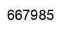 Number 667985 black image