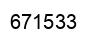 Number 671533 black image