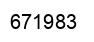 Number 671983 black image