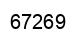 Número 67269 imagen negro