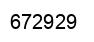 Number 672929 black image