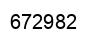 Number 672982 black image