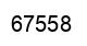 Number 67558 black image