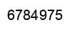 Number 6784975 black image