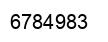 Number 6784983 black image