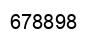 Number 678898 black image