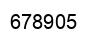 Number 678905 black image