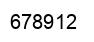 Number 678912 black image