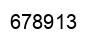 Number 678913 black image
