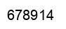Number 678914 black image