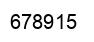Number 678915 black image