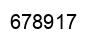 Number 678917 black image