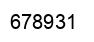 Number 678931 black image