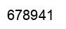 Number 678941 black image