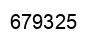 Number 679325 black image