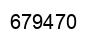 Number 679470 black image