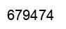 Number 679474 black image