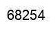Number 68254 black image