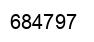 Number 684797 black image