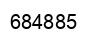 Number 684885 black image