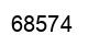 Number 68574 black image