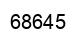 Number 68645 black image
