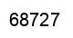 Number 68727 black image