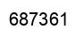 Number 687361 black image