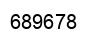 Number 689678 black image