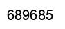 Number 689685 black image