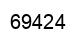 Number 69424 black image