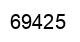 Número 69425 imagen negro
