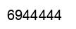 Number 6944444 black image