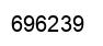 Number 696239 black image
