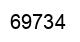 Number 69734 black image