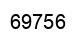 Número 69756 imagen negro