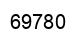 Number 69780 black image