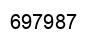Number 697987 black image