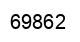 Número 69862 imagen negro