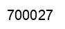 Number 700027 black image